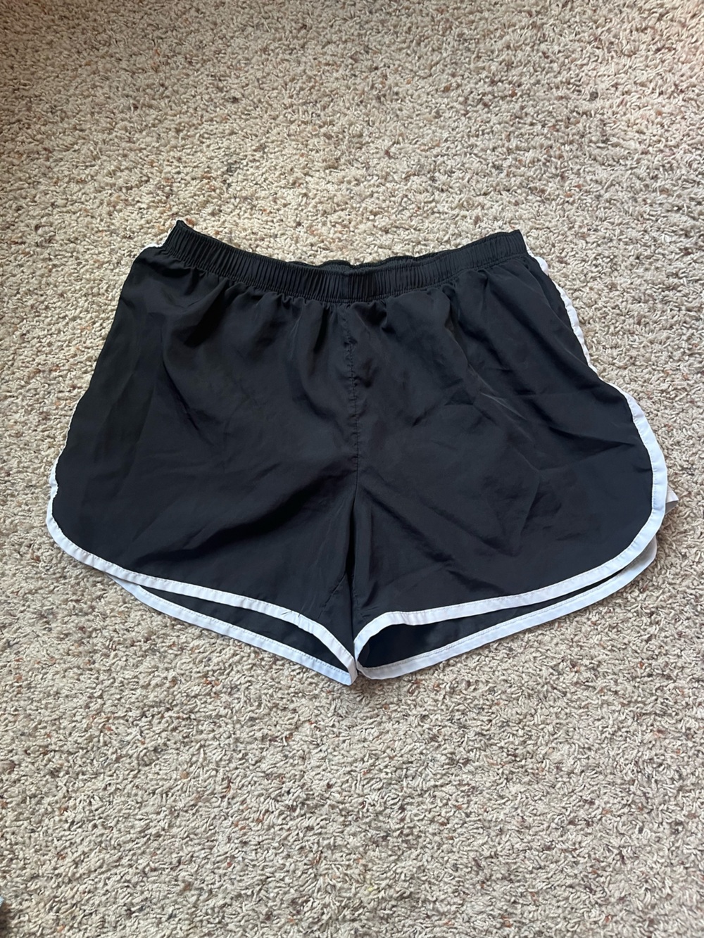 Champion Black Athletic Shorts with White Trim